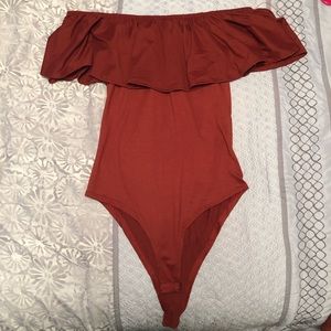 Off the shoulder body suit